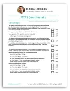 Mast Cell Activation, Part 2 with Dr. Lawrence Afrin - MCAS Questionaire