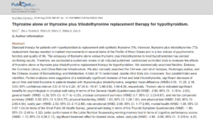 Choosing the Right Thyroid Medication – An Evidenced-Based Algorithm and a SIBO Study - 19491714