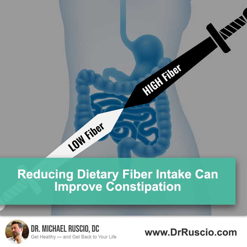 Reducing Dietary Fiber Intake Can Improve Constipation