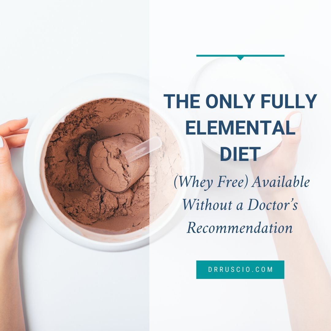 The Only Fully Elemental Diet (Whey Free) Available Without a Dr’s Recommendation