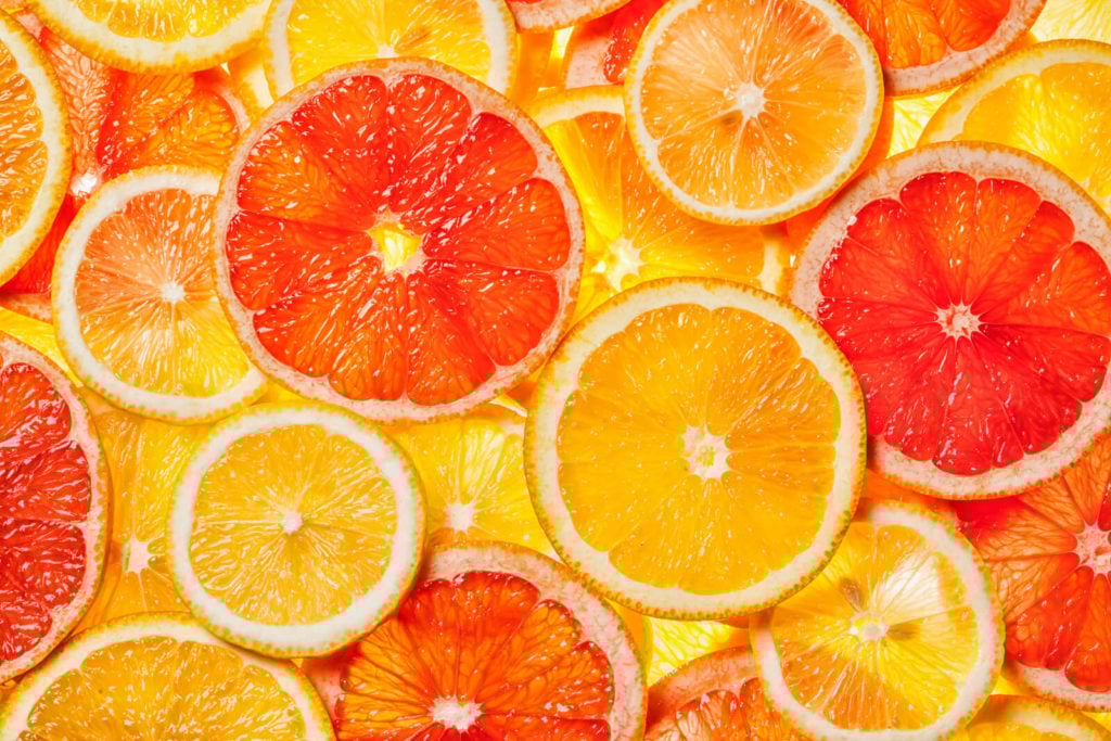 Modified citrus pectin: citrus fruit slices