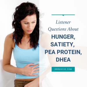 Listener Questions About Hunger, Satiety, Pea Protein, DHEA