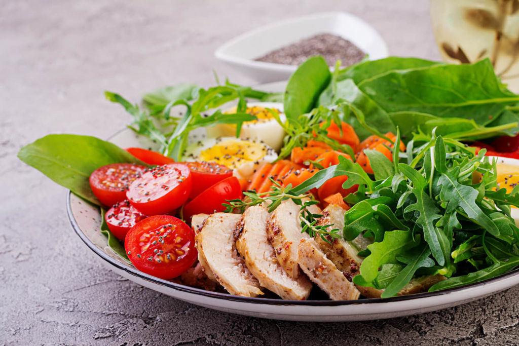 Normal microbiota: healthy chicken salad