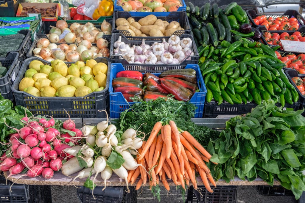What are the 5 warning signs of prostate cancer: various vegetables at a market