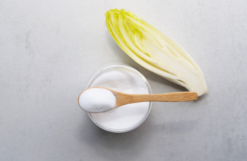 Prebiotic foods: green chicory and powder